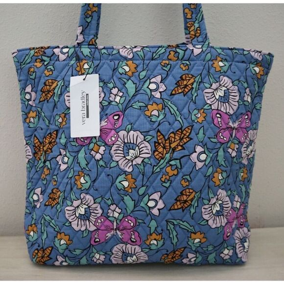 Vera Bradley 51135-20337 Womens Blue Wild Prairie Small North South Tote Bag - Picture 9 of 9